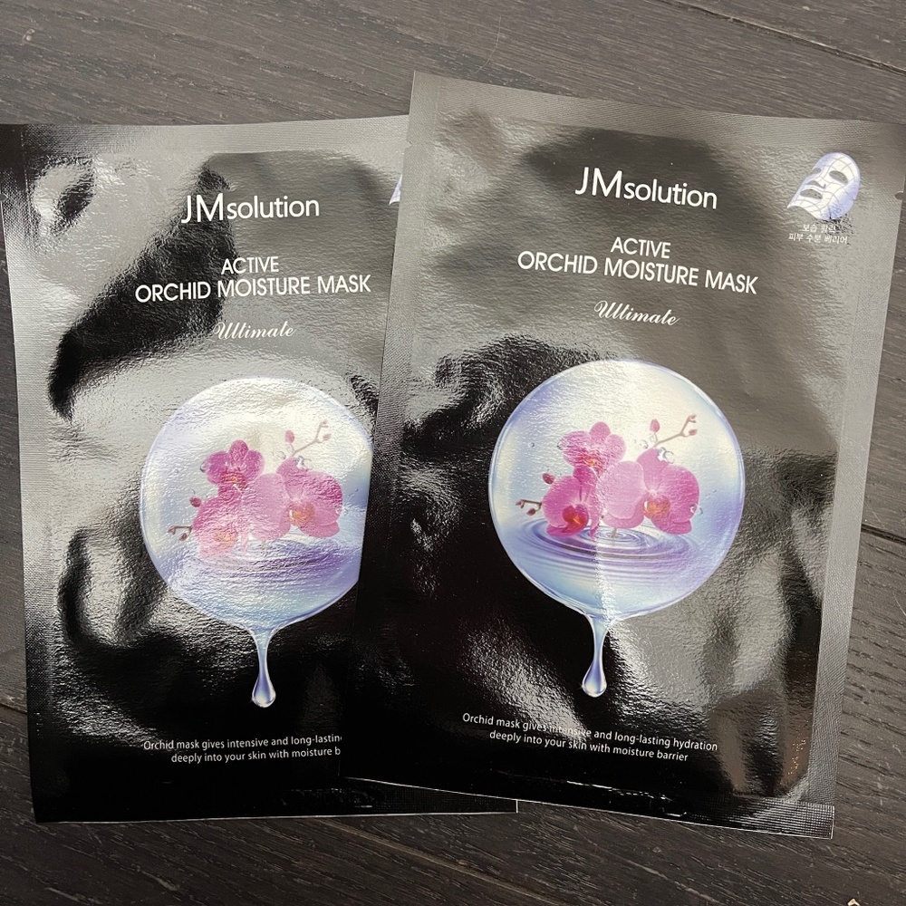 NEW JM Solution active orchid moisture mask x2 face mask skincare